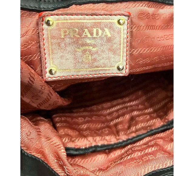 Prada Red/Black Authentic Nylon Tessuto Leather Crossbody Handbag Purse GUC - Picture 11 of 12